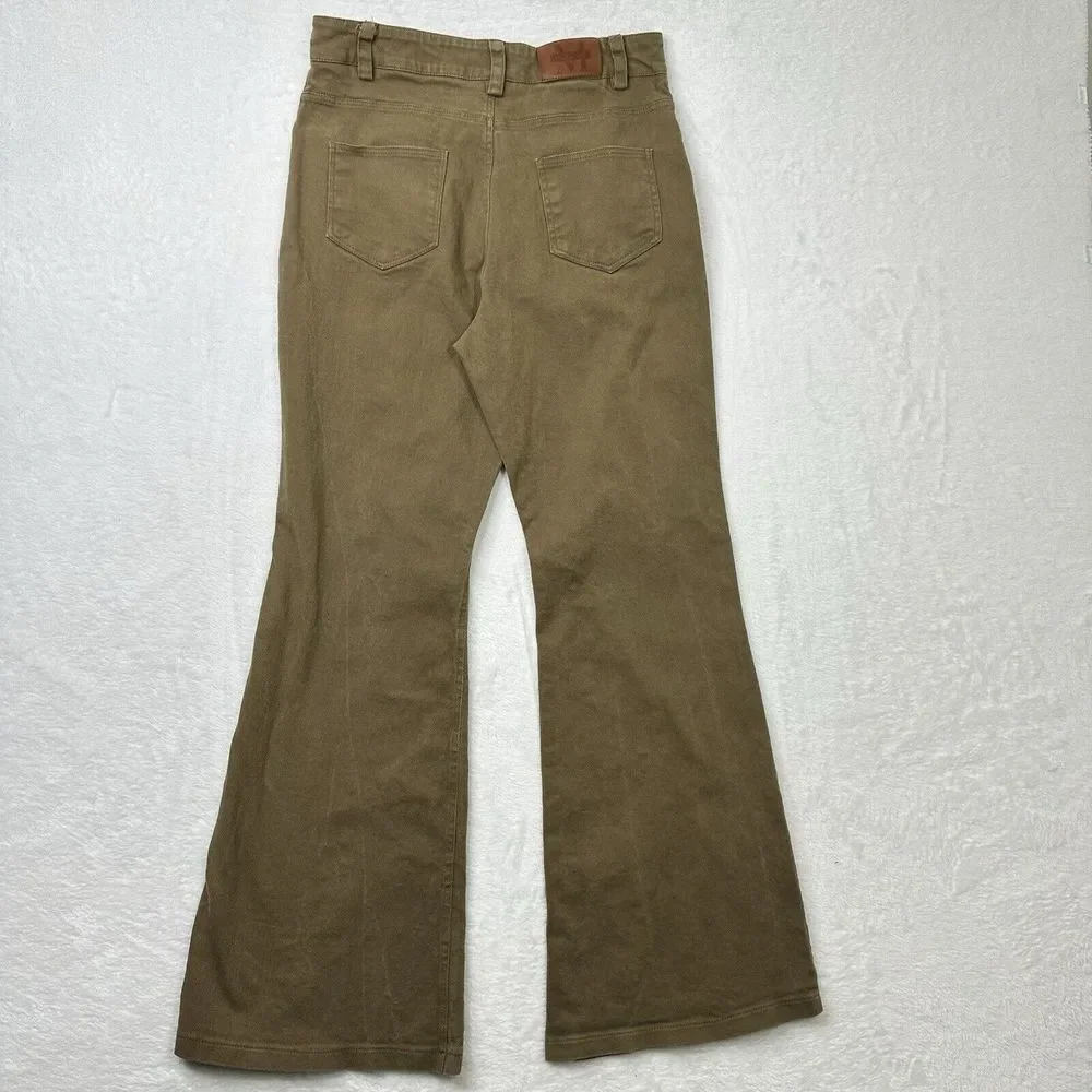 Martha Style‎ Pants Womens 26x29 Khaki Bootcut Neutral Beige Classic Flare